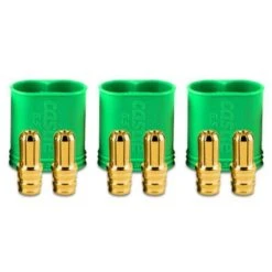 Castle Creations Polarized Bullet Connector, Male, 6.5mm Set