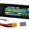 Lectron Pro 7.4V 5200mAh 50C Lipo Battery With XT60 Connector