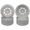 DE Racing Speedway SC 2.2"/3.0" Wheels, +3mm, White (SC10/SC5M) (4)