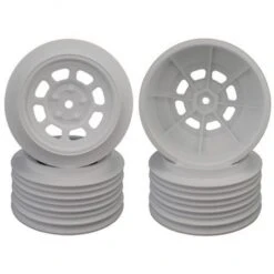 DE Racing Speedway SC 2.2"/3.0" Wheels, +3mm, White (SC10/SC5M) (4)