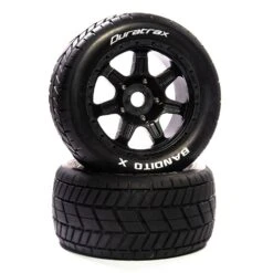 Duratrax 1/5 Bandito Mounted 24mm Wheels, Black (Kraton 8S) (2)