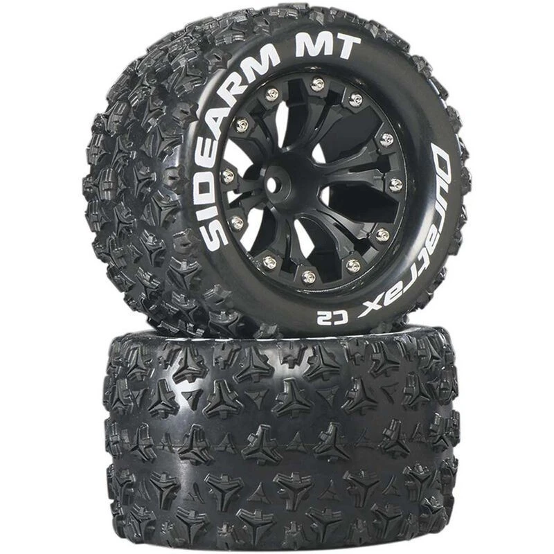 Duratrax Sidearm MT 2.8" 2WD Mounted Rear Wheels, C2, Black (2) 1 Duratrax Sidearm MT 2.8" 2WD Mounted Rear Wheels, C2, Black (2)