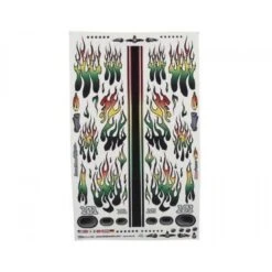 Firebrand RC Flames Rasta Vinyl Decal Sheet (8.5x14")