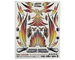 FireBrand RC Orange Phoenix Decals, 8.5x11" (1/10 Scale)