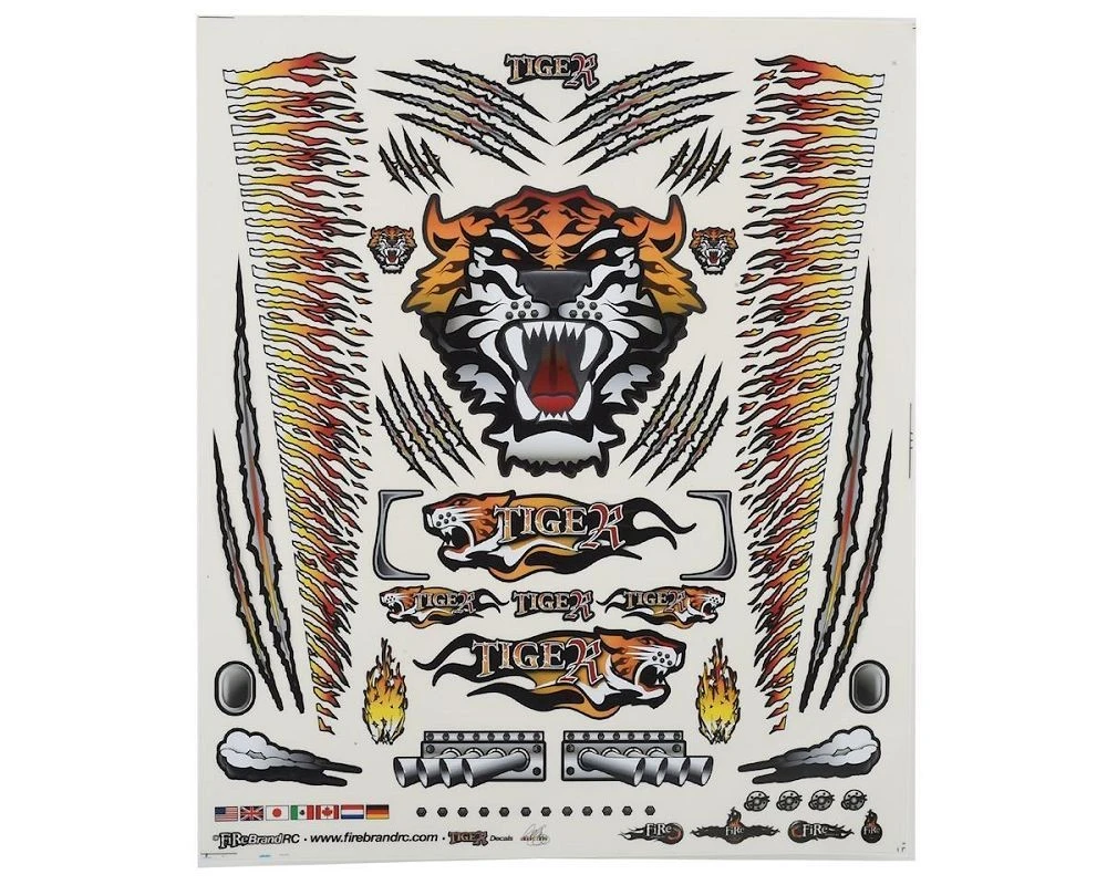 Firebrand RC Tiger Decal, 8.5X11", Orange (1/10 Scale) 1 Firebrand RC Tiger Decal, 8.5X11", Orange (1/10 Scale)