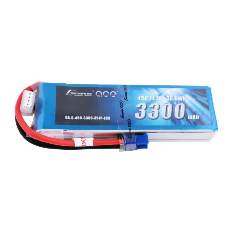 Gens Ace Gen3300mAh 11.1V 45C 3S1P Lipo Battery Pack With EC3 Plug 1 Gens Ace Gen3300mAh 11.1V 45C 3S1P Lipo Battery Pack With EC3 Plug