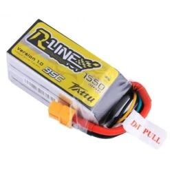 Gens Ace Lipo Battery, 1550mAh 95C 14.8V (4-Cell) With XT60