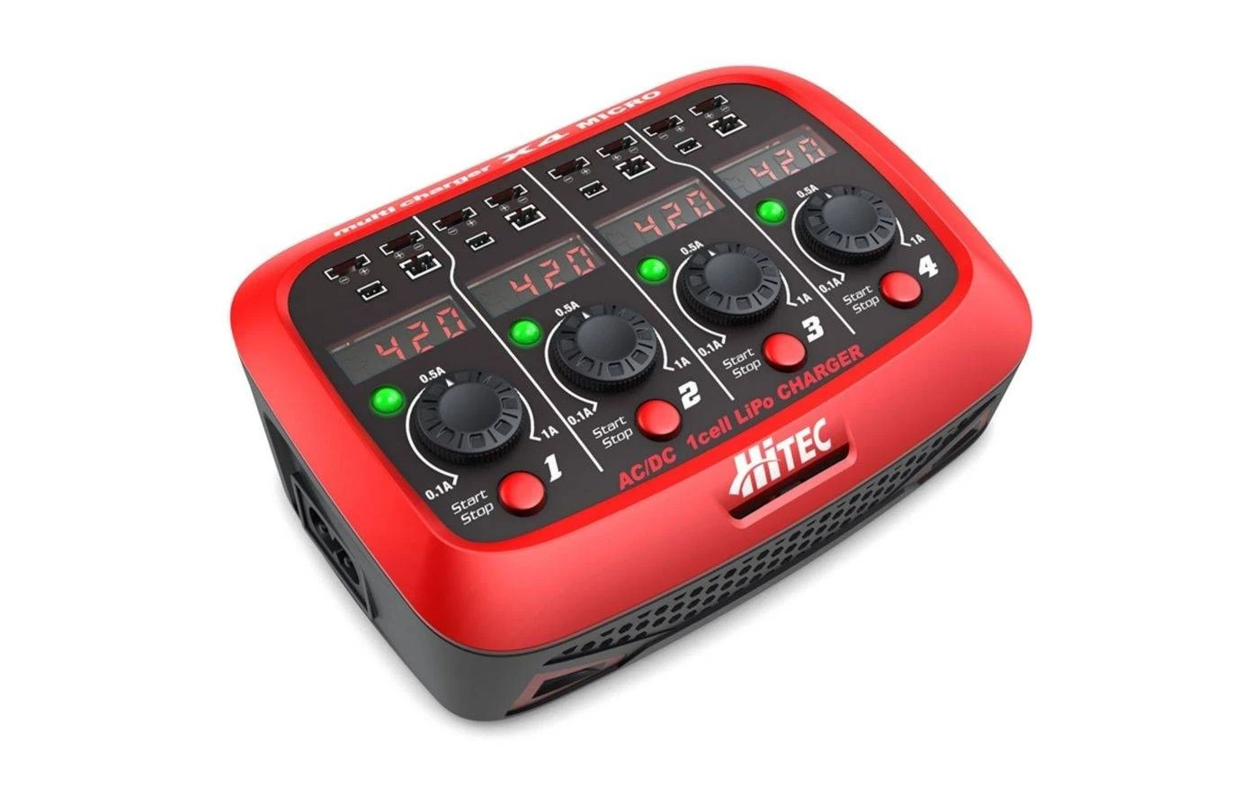 Hitec X4 Micro AC/DC 1 Cell 4W LiPo Charger 1 Hitec X4 Micro AC/DC 1 Cell 4W LiPo Charger