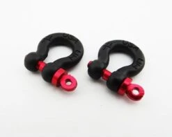 Hot-Racing 1/10 Aluminum Black Tow Shackle D-Rings (2)
