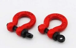 Hot-Racing 1/10 Scale Red Tow Shackle D-Rings Gen8