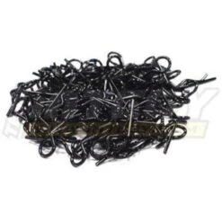 C23214BLACK Bent-Up Body Clips 100 Count 1/10 SC/Mnstr
