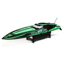 The Pro Boat Impulse 32" Brushless Deep-V RTR Boat With Smart, Black/Green