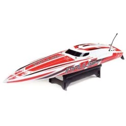 The Pro Boat Impulse 32" Brushless Deep-V RTR Boat With Smart, White/Red