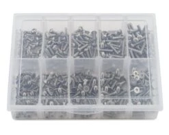 Samix Stainless Steel M3 Flat Head/Button Head Screw Set With Storage Box (350)