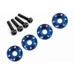 Traxxas Aluminum Wheel Nut Washers, 3x12mm CS, Blue (4)