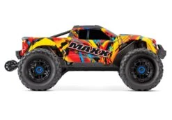 Traxxas MAXX 1/10 4WD Brushless RTR Monster Truck With 4S ESC, Solar Flare -3c Store traxxas tra tra89076 4 slfr 02