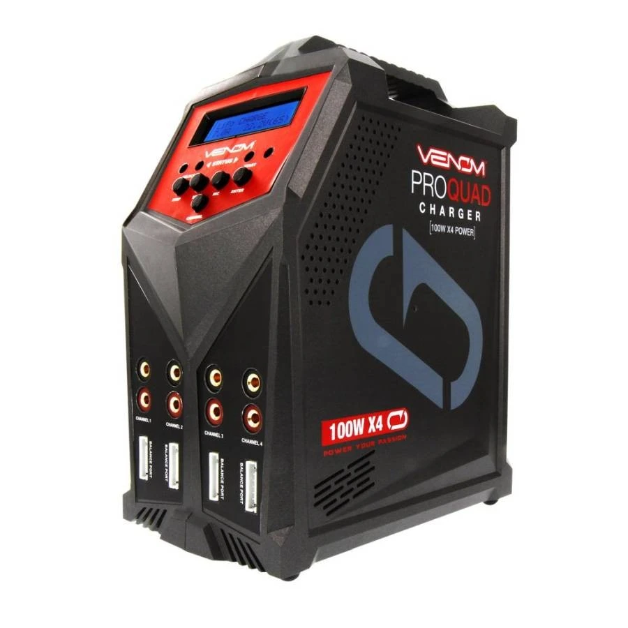 Venom Pro Quad 100W 7A 4-Port AC/DC LiPo, LiHV & NiMH Battery Balance Charger 1 Venom Pro Quad 100W 7A 4-Port AC/DC LiPo, LiHV & NiMH Battery Balance Charger