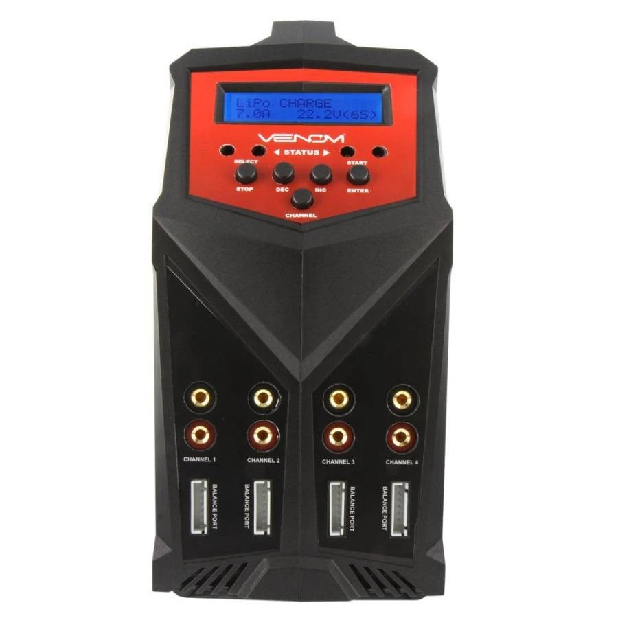 Venom Pro Quad 100W 7A 4-Port AC/DC LiPo, LiHV & NiMH Battery Balance Charger 2 Venom Pro Quad 100W 7A 4-Port AC/DC LiPo, LiHV & NiMH Battery Balance Charger - Image 2
